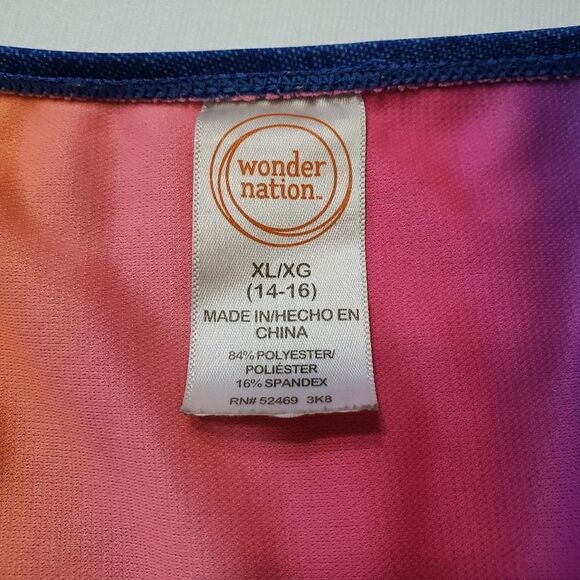 Nation Blue & Rainbow Crossed Braided Strap 2-pc Bikini Set Sz XL (14-16) - Picture 13 of 14